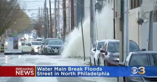 Water main break in North Philly placed under control - CBS Philadelphia