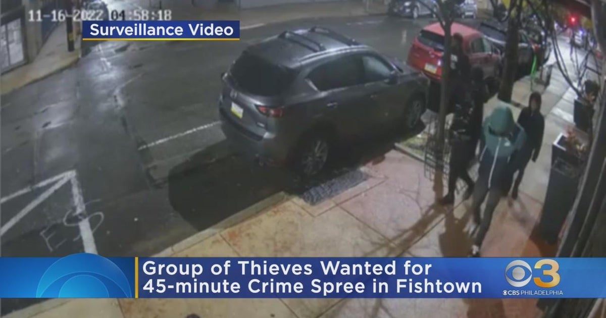 Multiple suspects wanted in string of Fishtown robberies - CBS Philadelphia