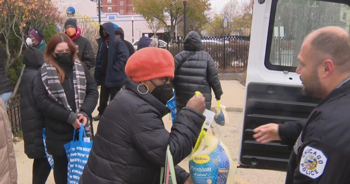 Free turkey giveaway at 15th District police station CBS Chicago