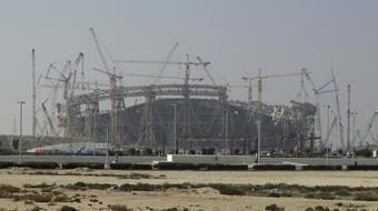 "Hundreds of workers" died to build Qatar World Cup, rights group says 