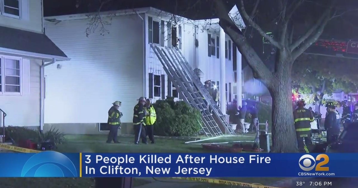 3 people killed after house fire in Clifton, New Jersey CBS New York
