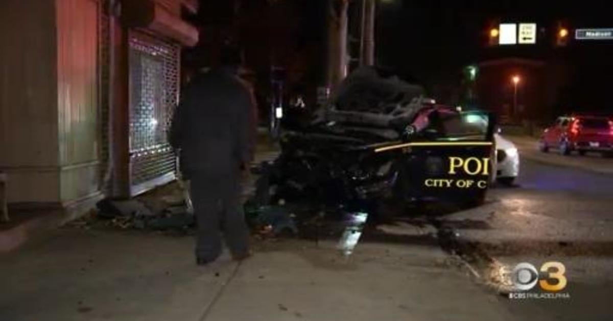 2 Chester Police Officers Injured In Car Crash While Responding To Call Cbs Philadelphia