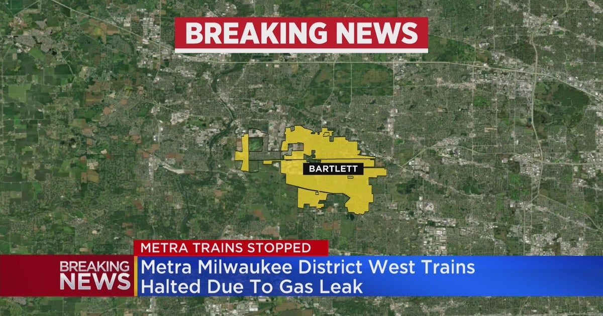 Metra Milwaukee District West Line trains halted due to gas leak - CBS