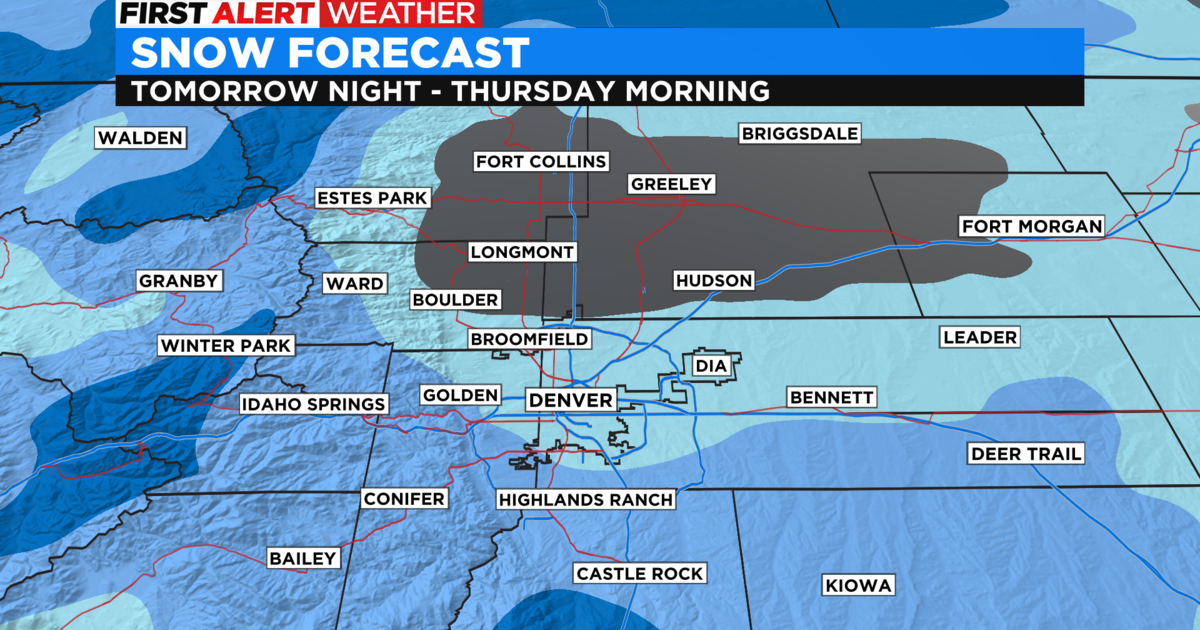 Denver Weather: Snow Coming Wednesday Night But Don't Expect Much - CBS ...