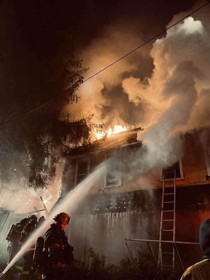 Crews rescue person from house fire in Charleroi - CBS Pittsburgh