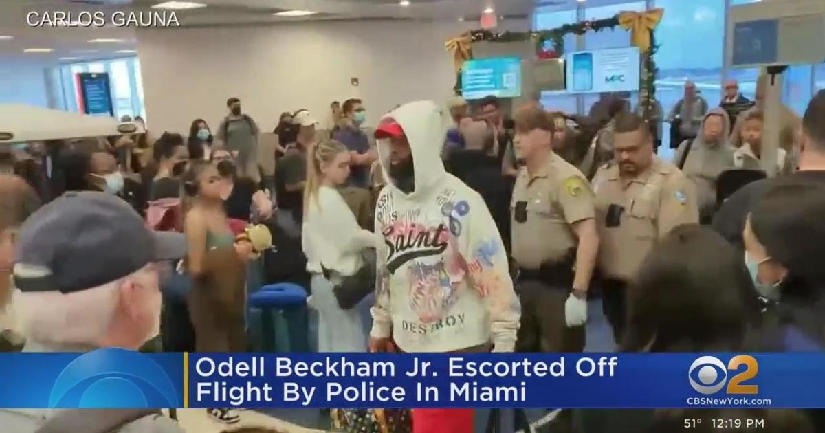 NFL wide receiver Odell Beckham Jr. taken off plane in Miami : NPR