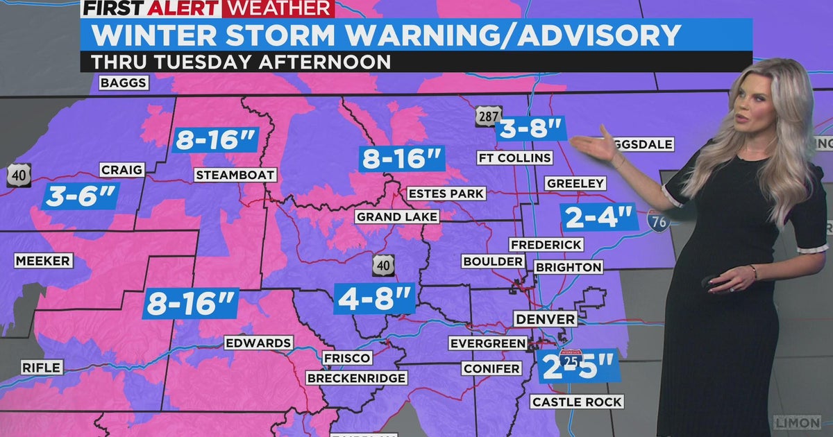 First Alert Weather Day: Snow And Bitter Cold On Tuesday - CBS Colorado
