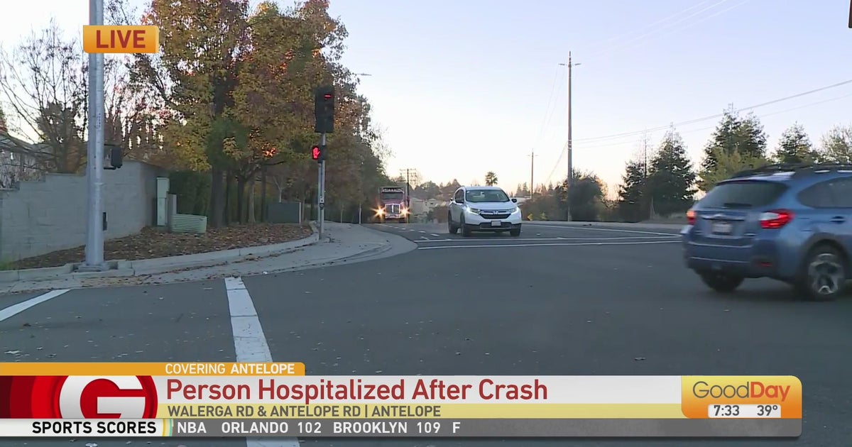 1 person taken to hospital after crash in Antelope