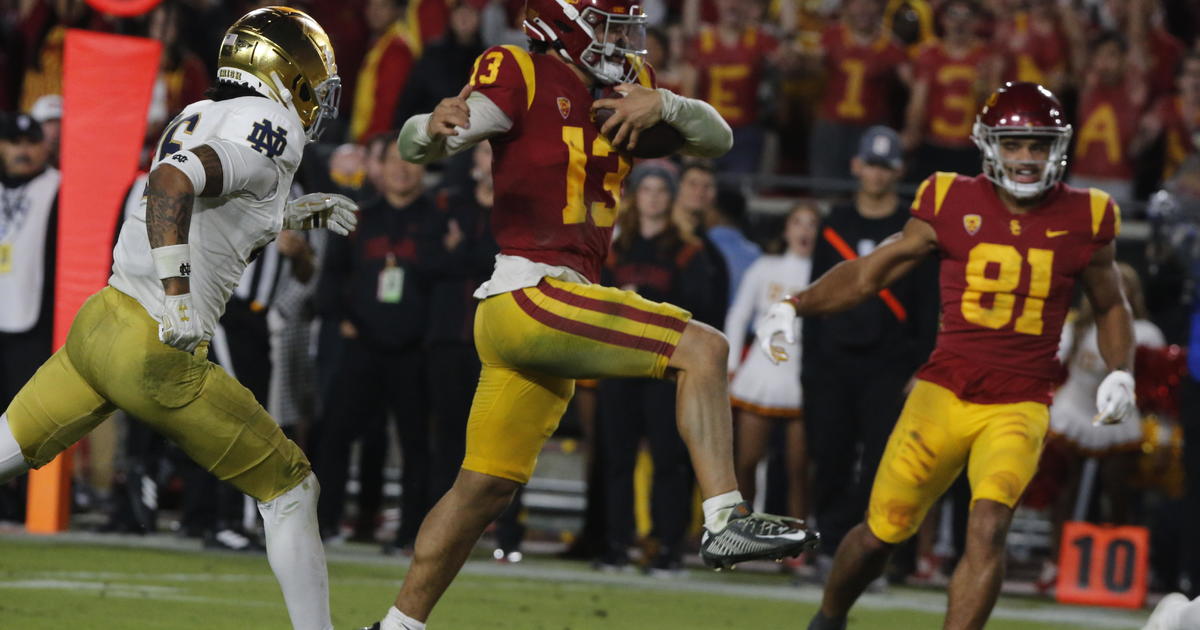 Caleb Williams propels No. 5 USC past Notre Dame 38-27 - CBS Los Angeles