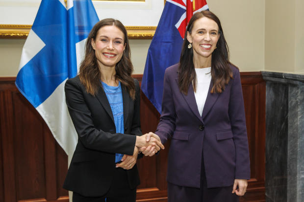 Finland's PM Marin Meets NZ's PM Ardern 