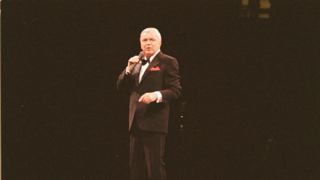 Frank Sinatra performs at the Met Center in Bloomington, Minnesota on January 24, 1992. 