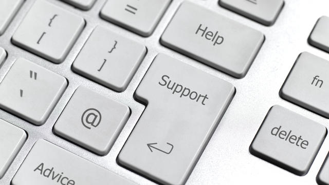 Online help/support computer keyboard 