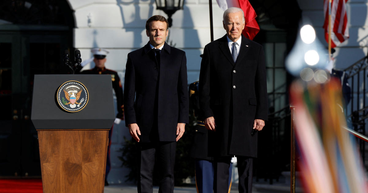 Biden greets Macron for his first state visit to the White House