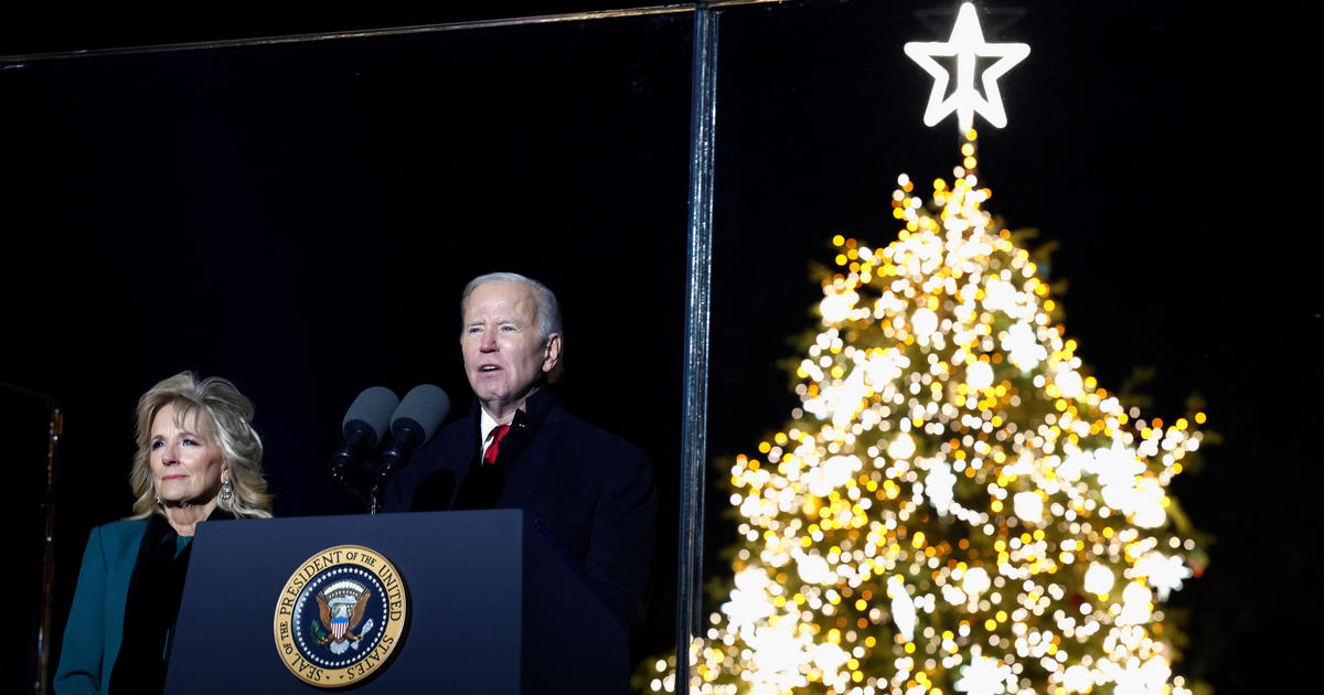 Trump is back -- on the Bidens' Christmas tree at the White House