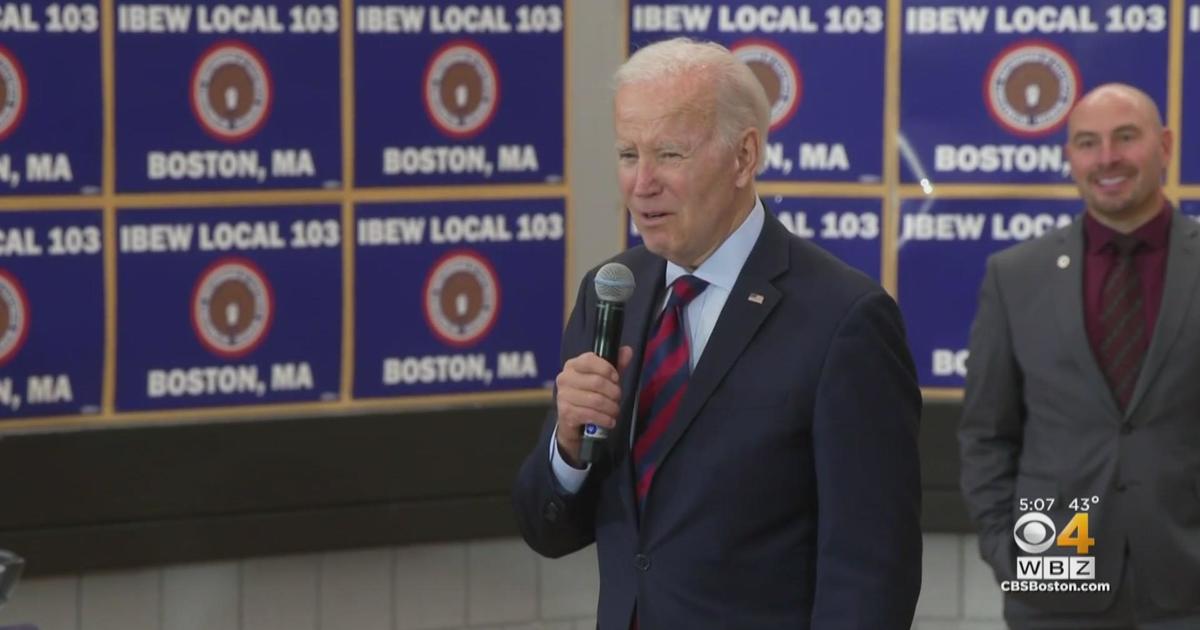 President Biden visits IBEW 103 in Boston CBS Boston