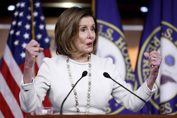 Speaker Pelosi Holds Weekly Press Conference On Capitol Hill 