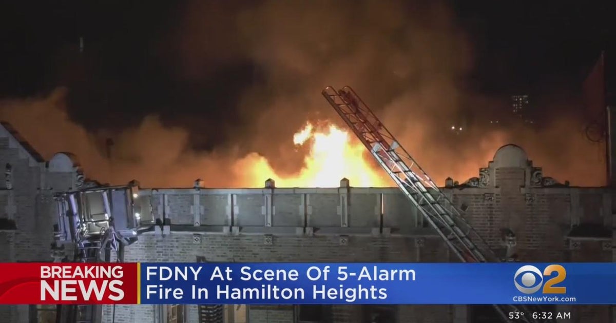 Fire tears through Hamilton Heights apartment building - CBS New York