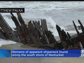 Maritime Archeologists Find Skeletal Remains of Ship From 1800s Emerging  From Sands on Shore of Nantucket