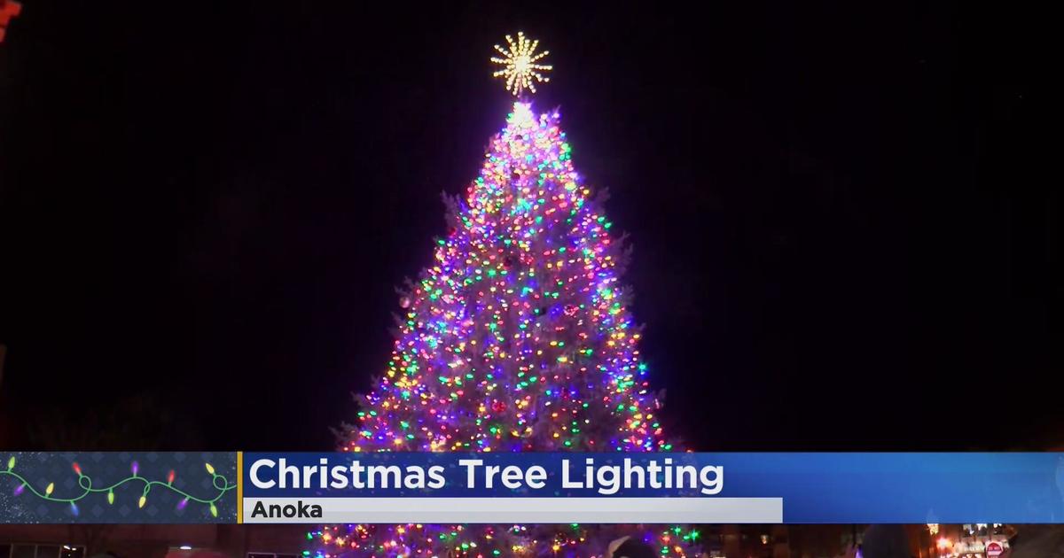 Christmas tree lighting in Anoka CBS Minnesota
