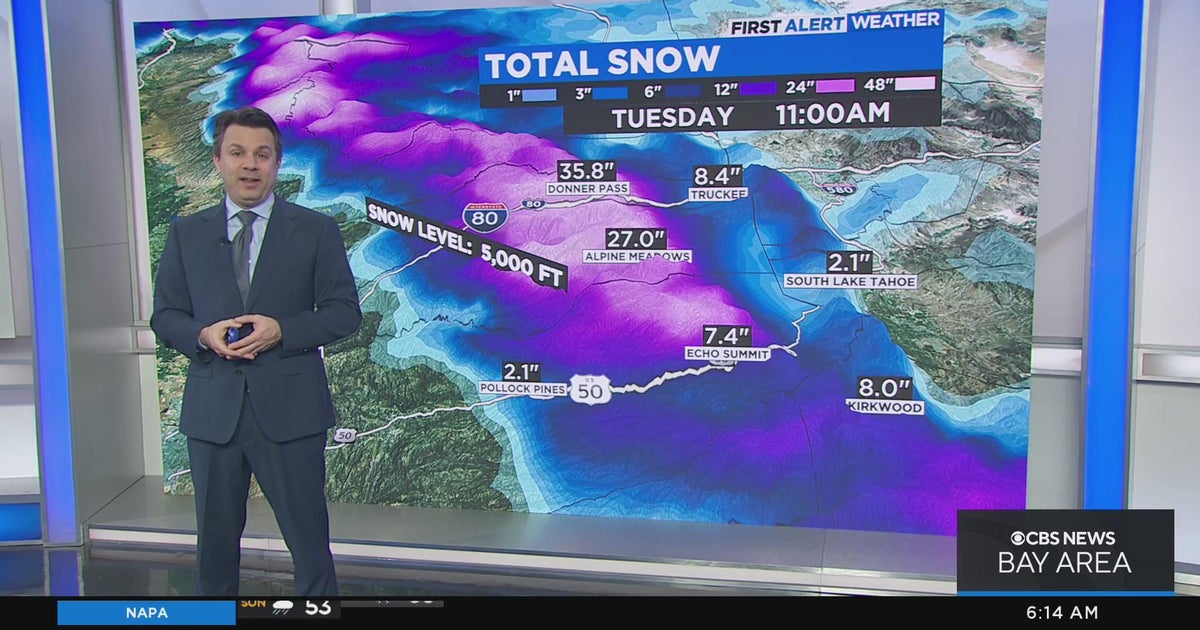 First Alert Weather forecast for Sunday morning - CBS San Francisco