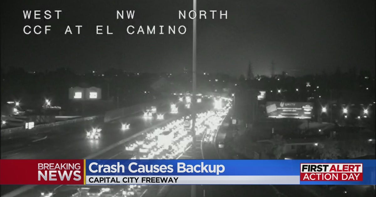 Crash causes backup on Capital City Freeway
