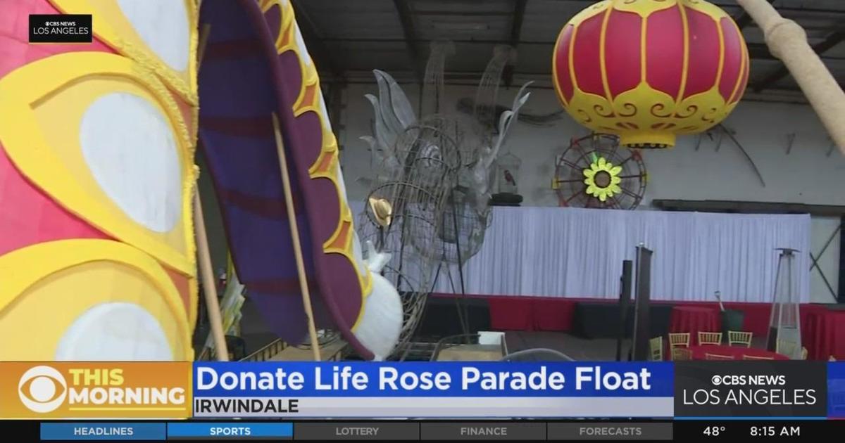 First look at the Donate Life Rose Parade float CBS Los Angeles