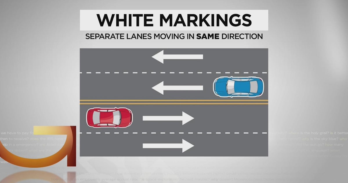 Good Question How are lane line colors chosen? CBS Minnesota