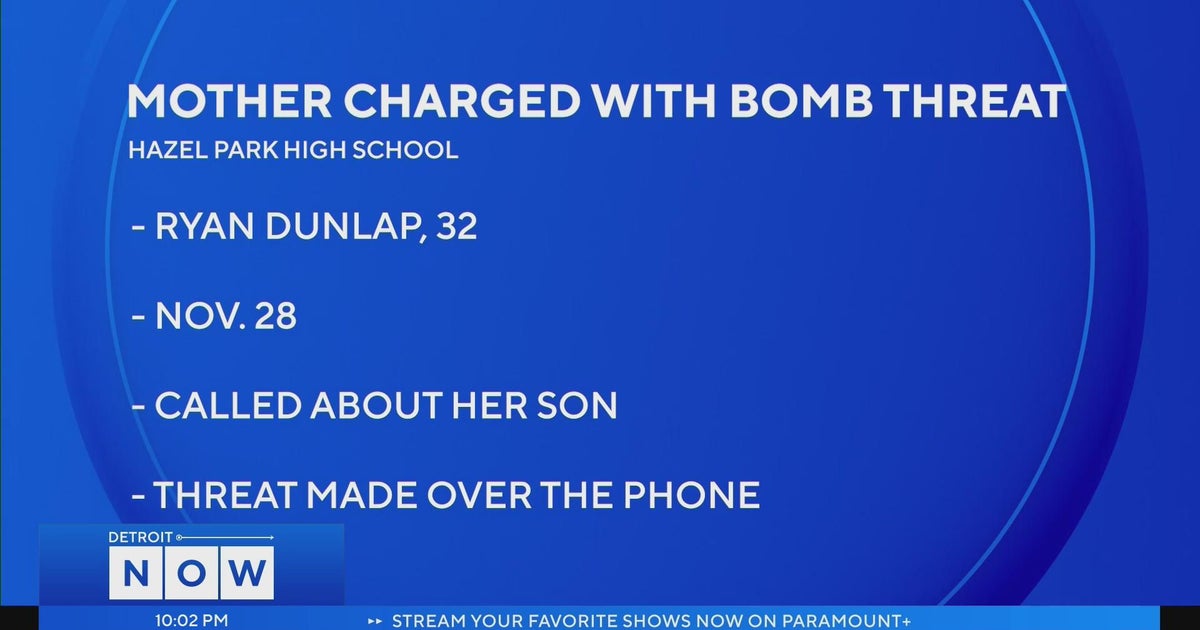 Hazel Park mother threatened to blow up high school, police say CBS