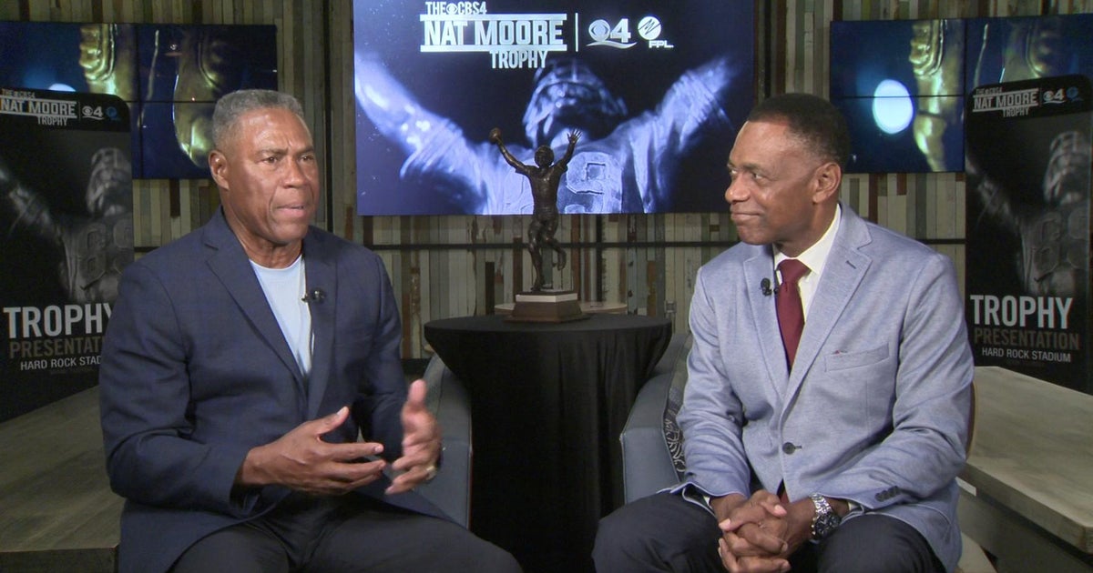 Nat Moore Trophy: CBS4’s Sports Anchor Jim Berry chats with Dolphins legend about award