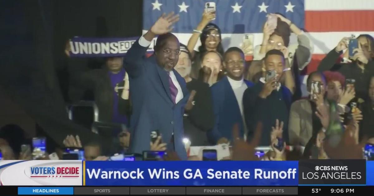 Raphael Warnock Projected As Winner Of Georgia Senate Runoff Election Cbs Los Angeles 8799