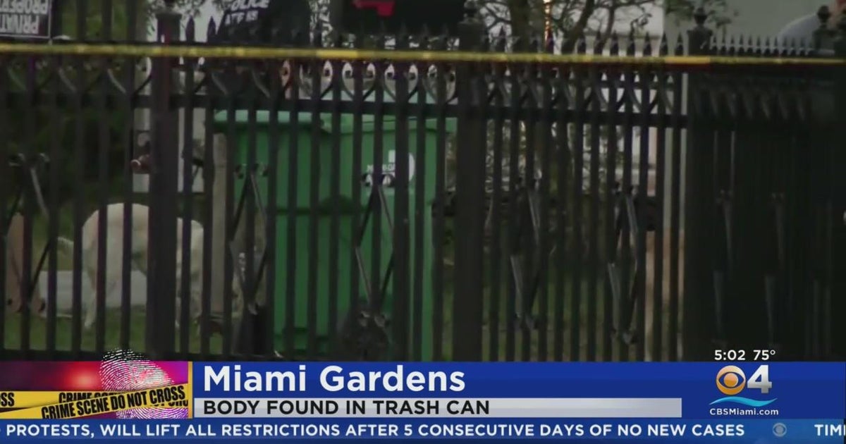 Man's body found in Miami Gardens trash can - CBS Miami