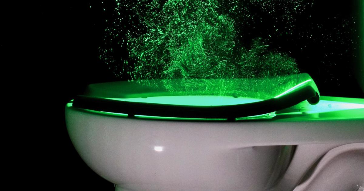 Toilets spew invisible aerosol plumes with every flush – and scientists used high-powered lasers to illuminate and photograph them