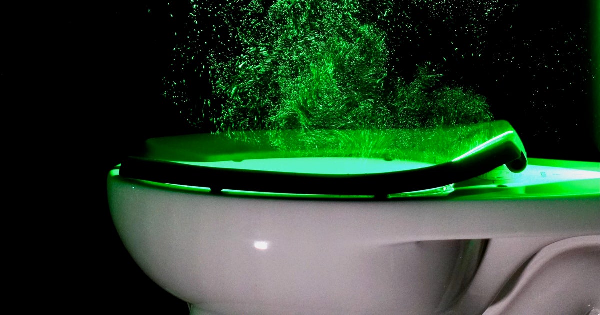 Toilets spew invisible aerosol plumes with every flush – and scientists used high-powered lasers to illuminate and photograph them