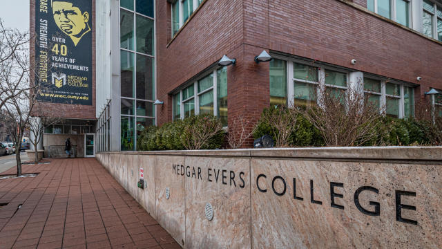 Main entrance to Medgar Evers College campus in Brooklyn 