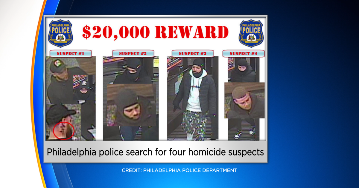 Video Philadelphia police search for four homicide suspects CBS