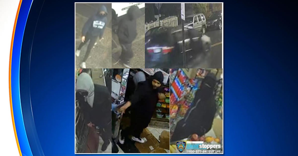 Caught On Video: Suspects In Gunpoint Bronx Deli Robbery - CBS New York