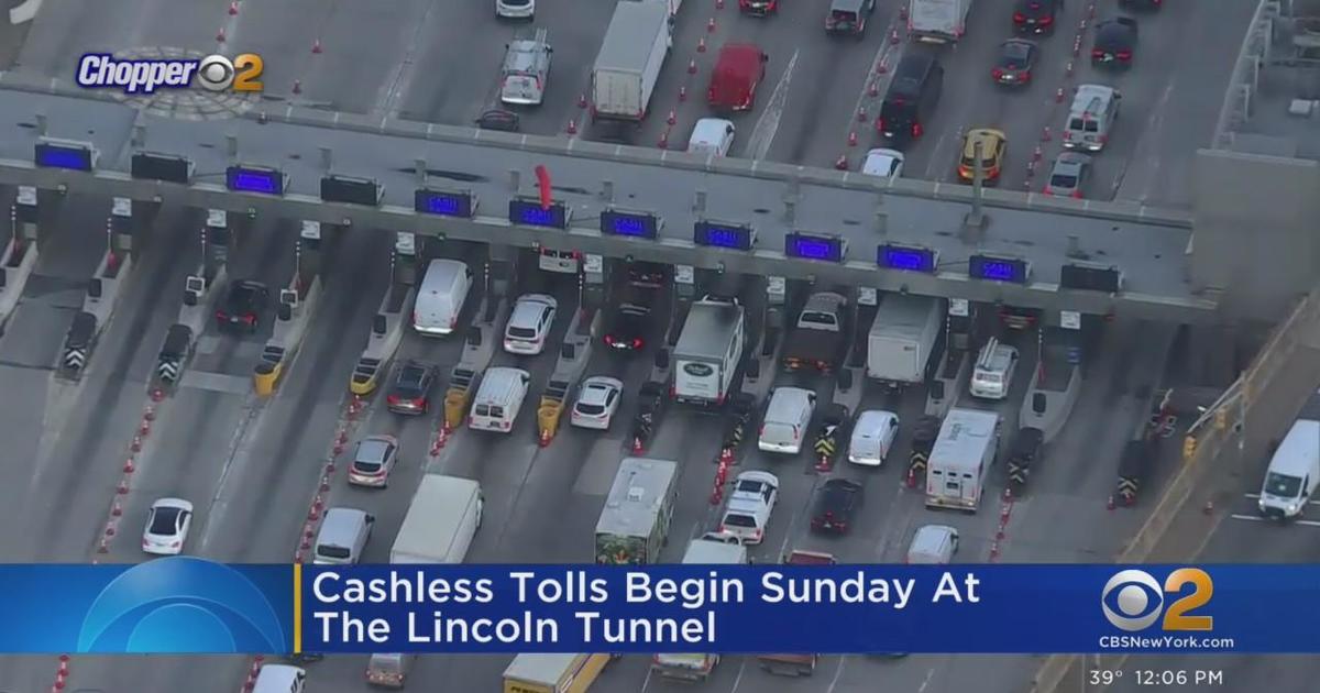 Lincoln Tunnel switching to cashless tolls CBS New York
