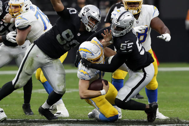 Chargers host Raiders looking to extend winning run for home team