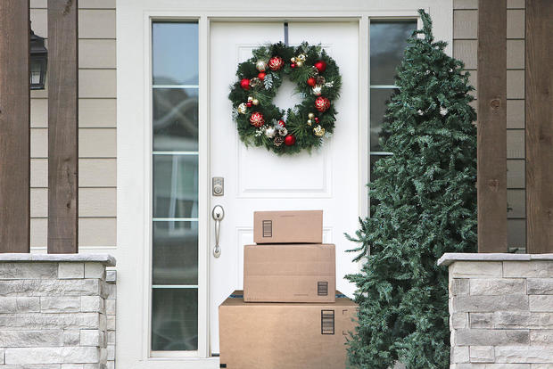 Christmas Wreath Front Door Packages 