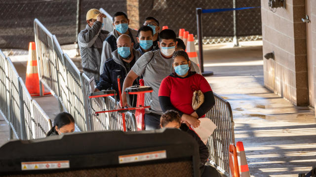 Migrants Wait In Mexican Border Encampments To Enter The U.S. 