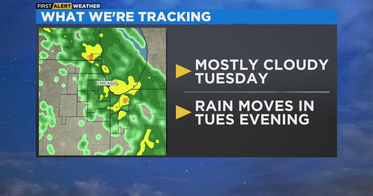 Chicago First Alert Weather: Rain moves in Tuesday evening - CBS Chicago