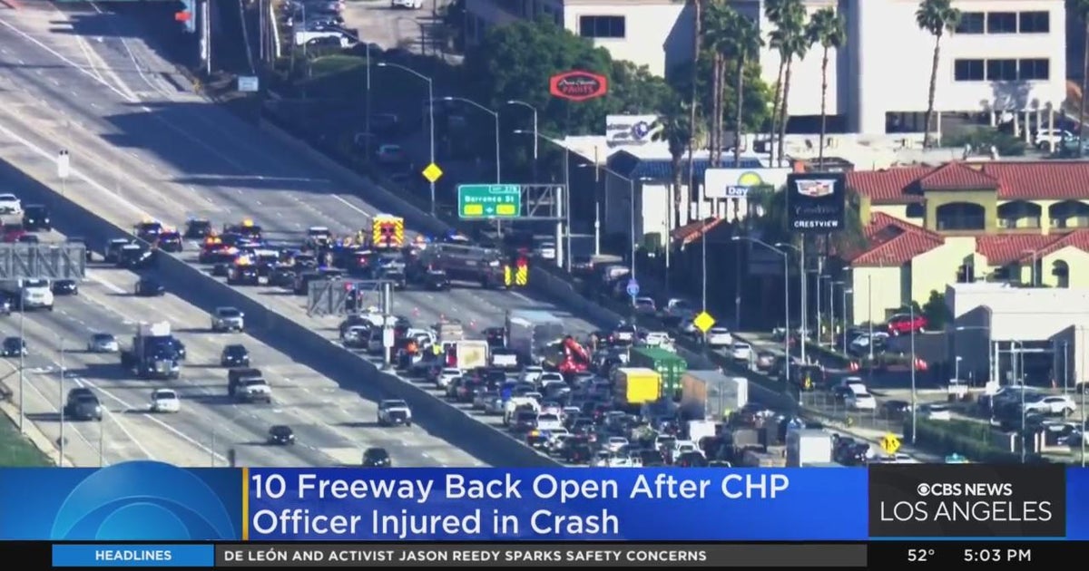 CHP Officer injured in traffic stop on the 10 Freeway - CBS Los Angeles