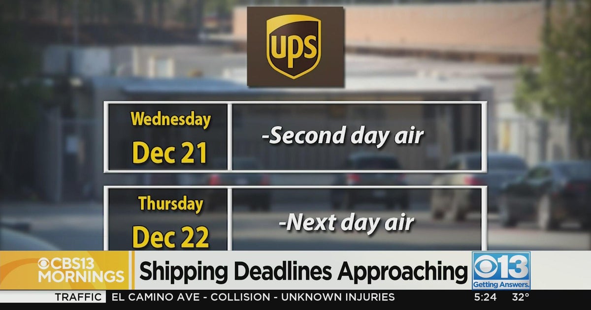 Major shipping deadlines are approaching for Christmas gifts