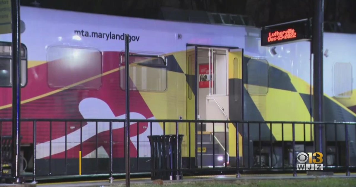 Person rescued from under Baltimore County light rail train - CBS Baltimore