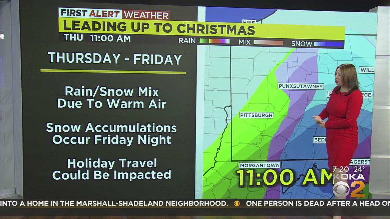 Tracking the snow on WPXI-TV Pittsburgh live this morning