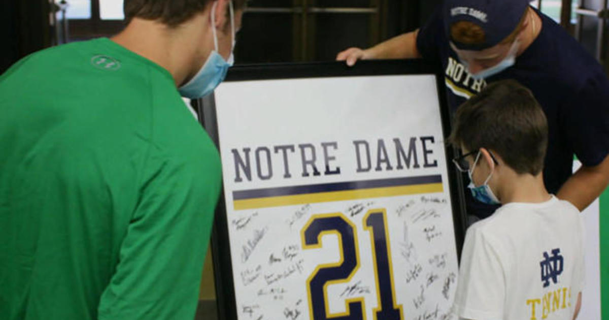 University of Notre Dame athletes spread cheer to children fighting cancer