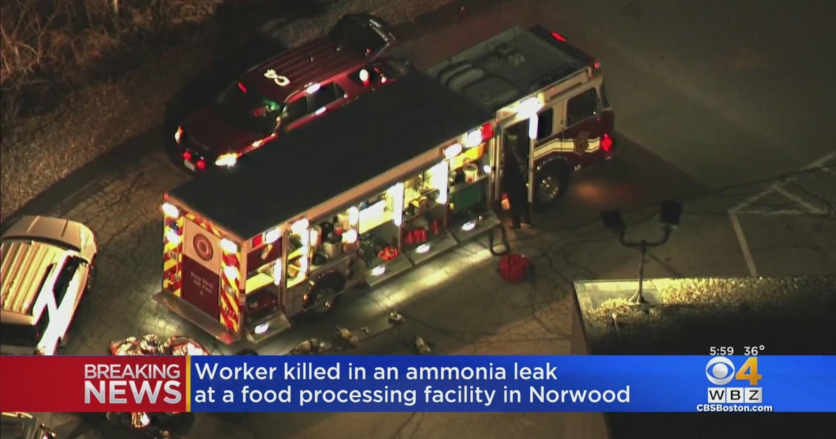 Worker killed in ammonia leak at Norwood building CBS Boston