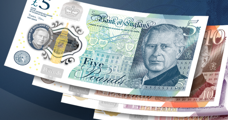 New U K Banknotes Featuring King Charles III Revealed CBS News