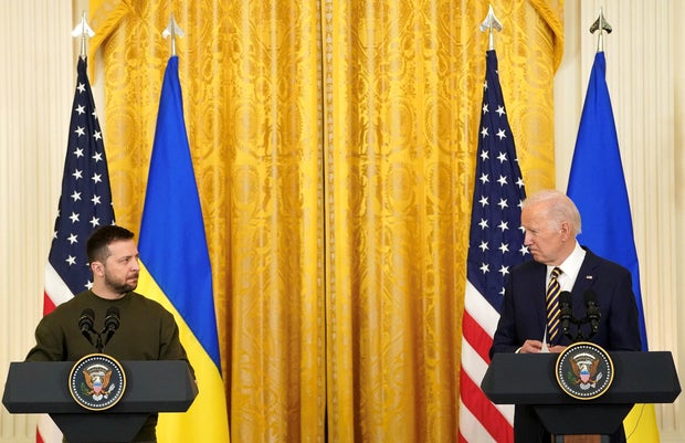U.S. President Biden welcomes Ukraine's President Zelenskiy at the White House in Washington