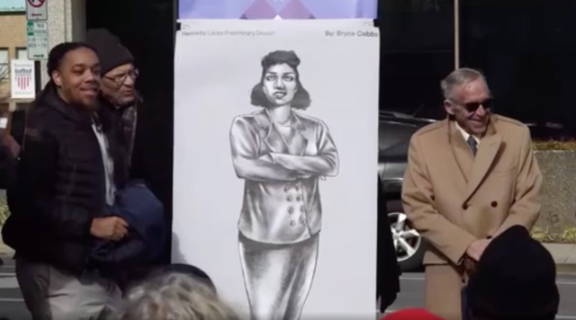 Preliminary sketch for Henrietta Lacks statue unveiled by artist Bryce Cobbs